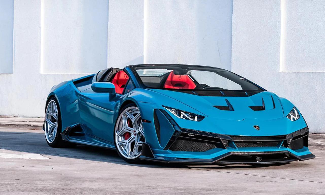 Lamborghini Huracan EVO & Tecnica Body kit with custom wheels 9x20, 12x21