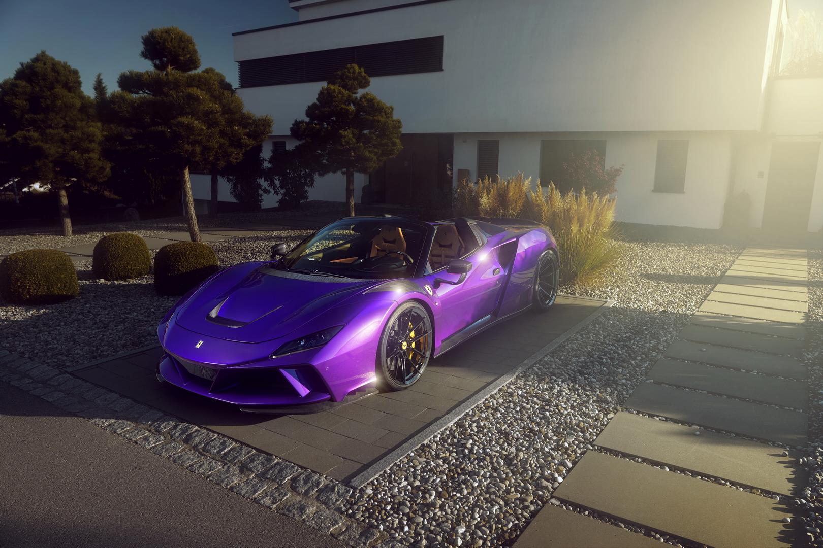 Purple Widebody Ferrari F8 Spider by Novitec