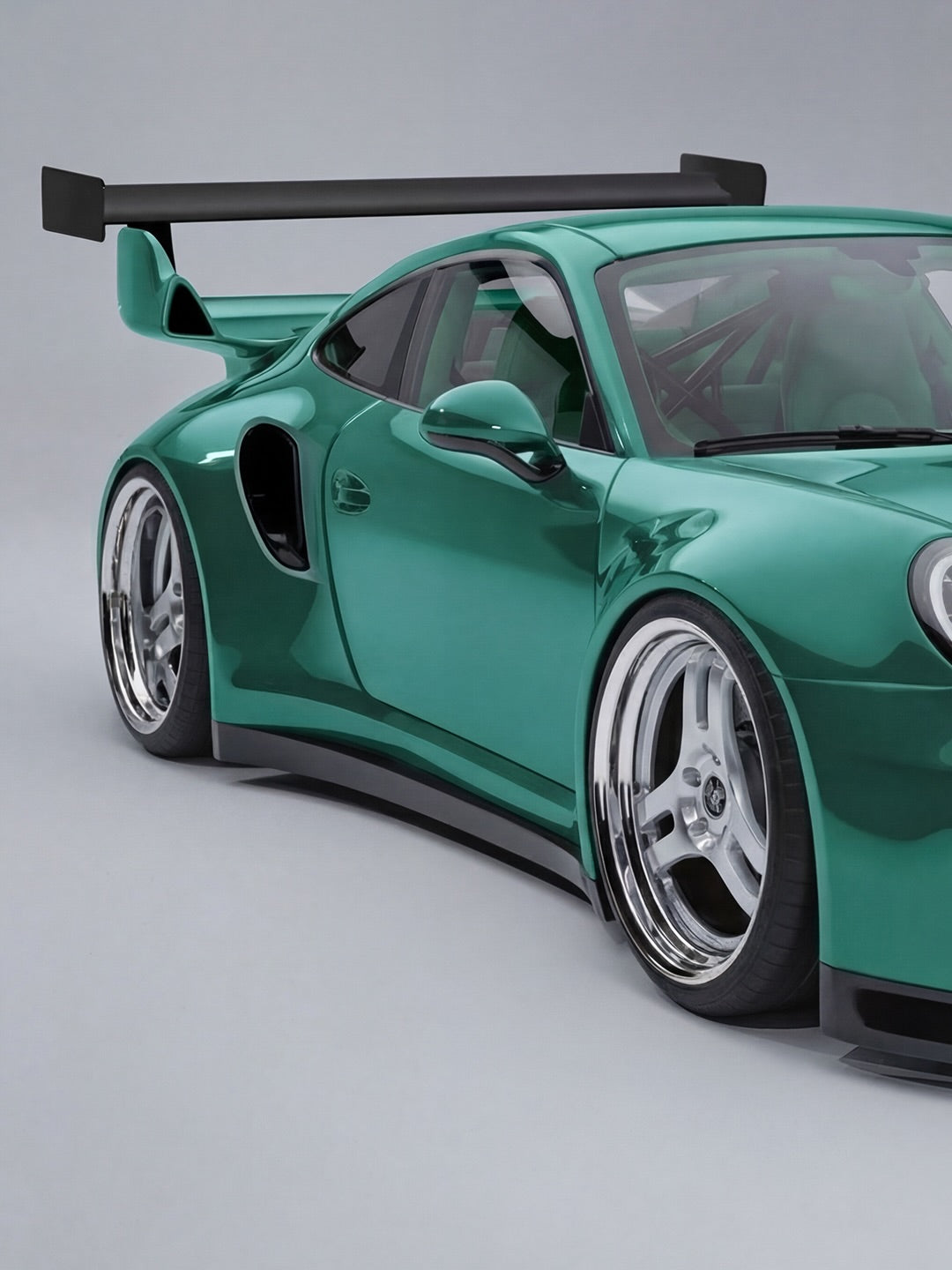 PORSCHE BODY KIT AND FORGED WHEELS-08