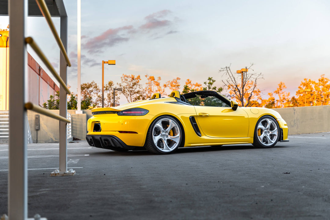 PORSCHE 718 SPYDER FORGED WHEELS AND EXHAUST SYSTEM