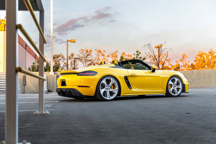 PORSCHE 718 SPYDER FORGED WHEELS AND EXHAUST SYSTEM