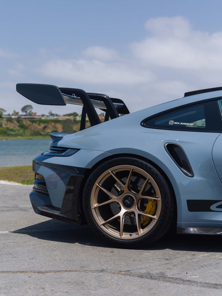 PORSCHE GT3RS FORGED WHEELS AND EXHAUST SYSTEM