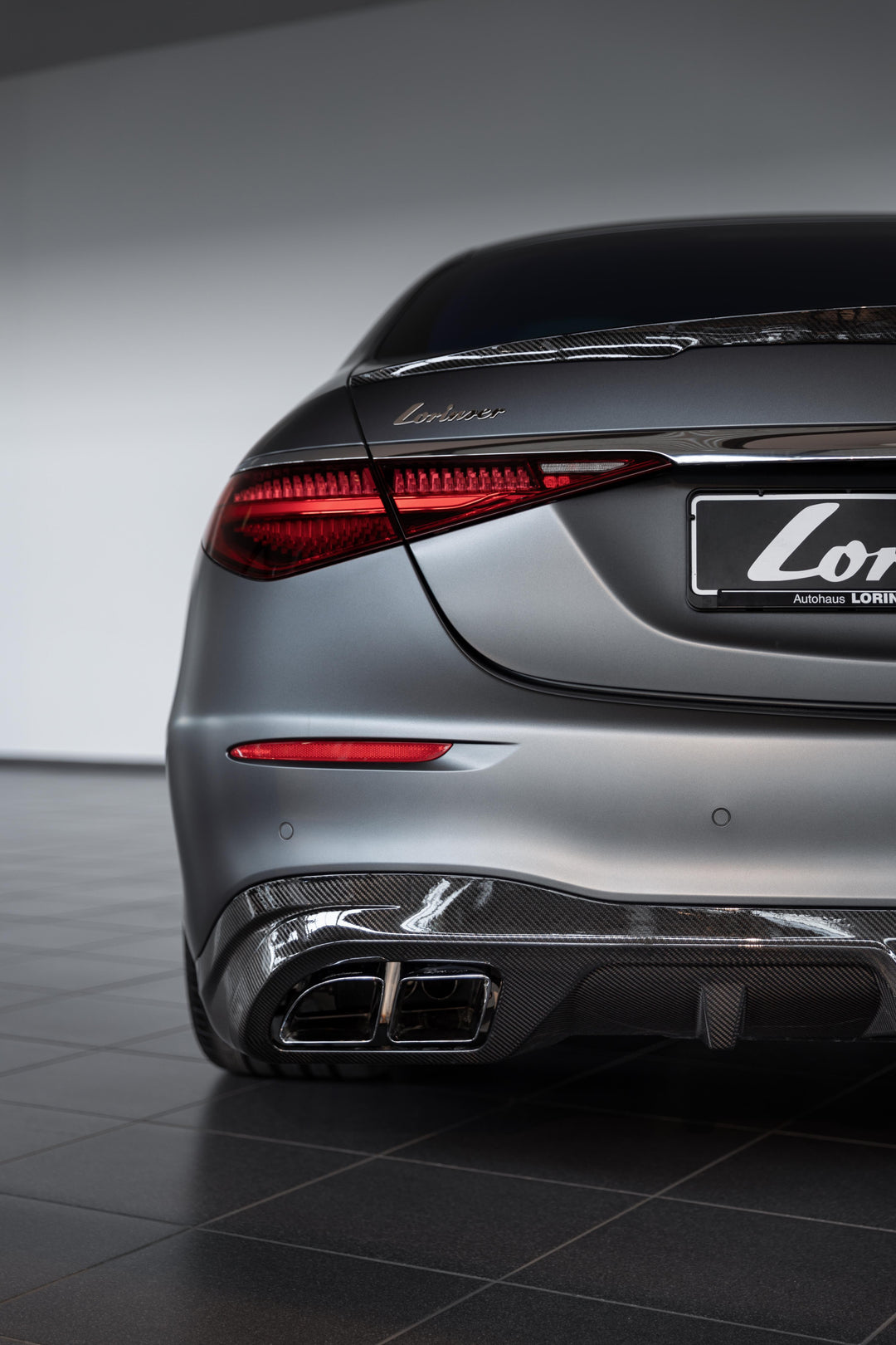 S-Class W223 Lorinser Rear Diffuser Carbon 3-piece