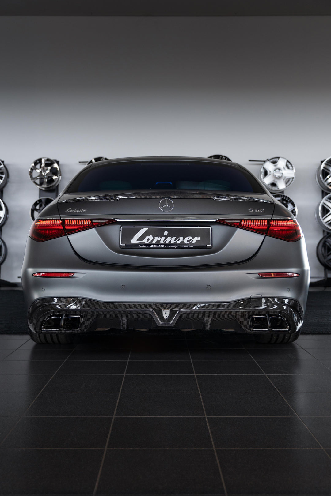 S-Class W223 Lorinser Rear Spoiler Carbon
