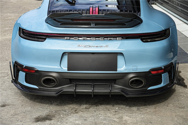 PORSCHE 911 / 992 CARRERA & 4 & 4S & TARGA & CABRIOLET SD-SPORT DESIGN MODEL BKSSII STYLE REAR BUMPER VENT TRIMS