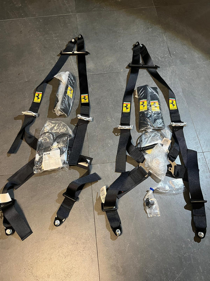 Ferrari 296 racing seat belts pair with Sabelt hardware
