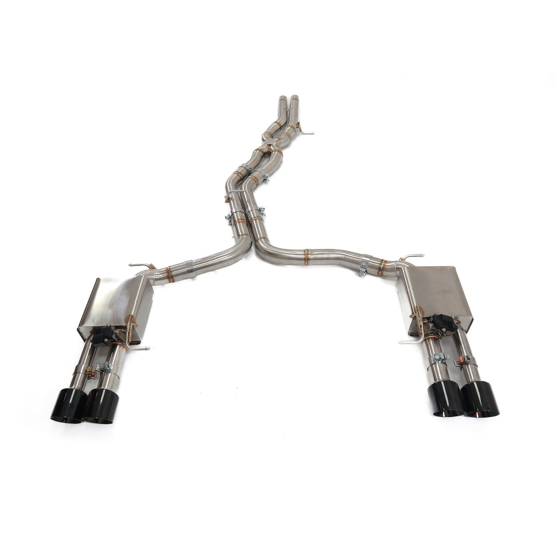 AUDI A6 A7 C8 STAINLESS STEEL CATBACK RAZOR EXHAUST WITH MUFFLER VALVE