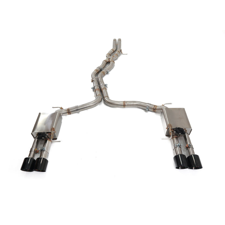 AUDI A6 A7 C8 STAINLESS STEEL CATBACK RAZOR EXHAUST WITH MUFFLER VALVE