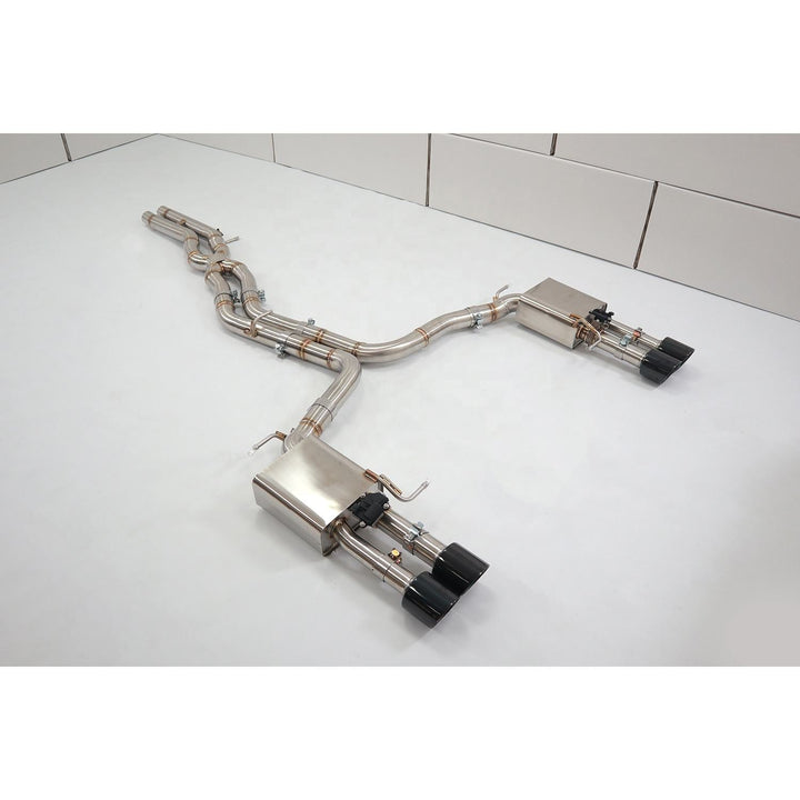 AUDI A6 A7 C8 3.0T STAINLESS STEEL CATBACK RAZOR EXHAUST WITH MUFFLER VALVE