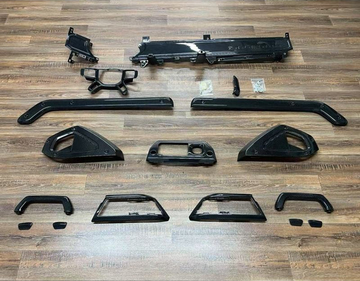 LAND ROVER DEFENDER INTERIOR DRY CARBON FIBER DASHBOARD TRIMS FIT 110 90