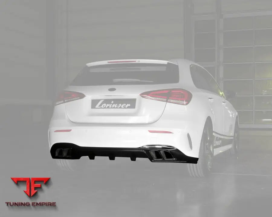 A-Class W177 Lorinser rear diffuser with ceramic-coated black tailpipes