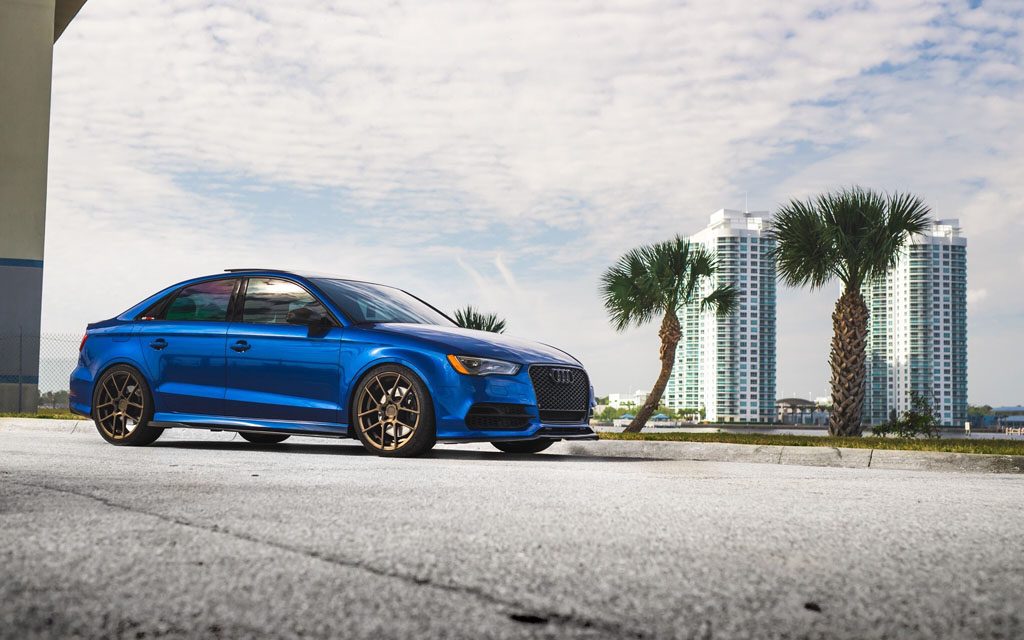 AUDI A3 on custom forged wheels