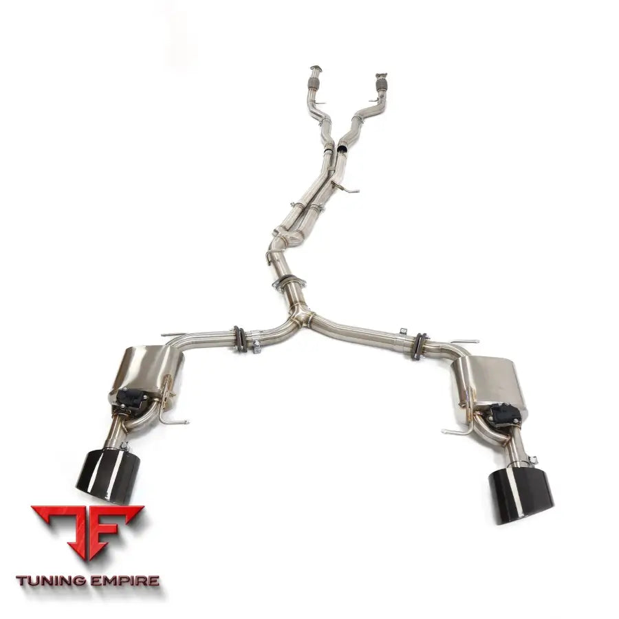 AUDI A6 C8 RS6 STAINLESS STEEL CATBACK RAZOR EXHAUST WITH MUFFLER VALVE