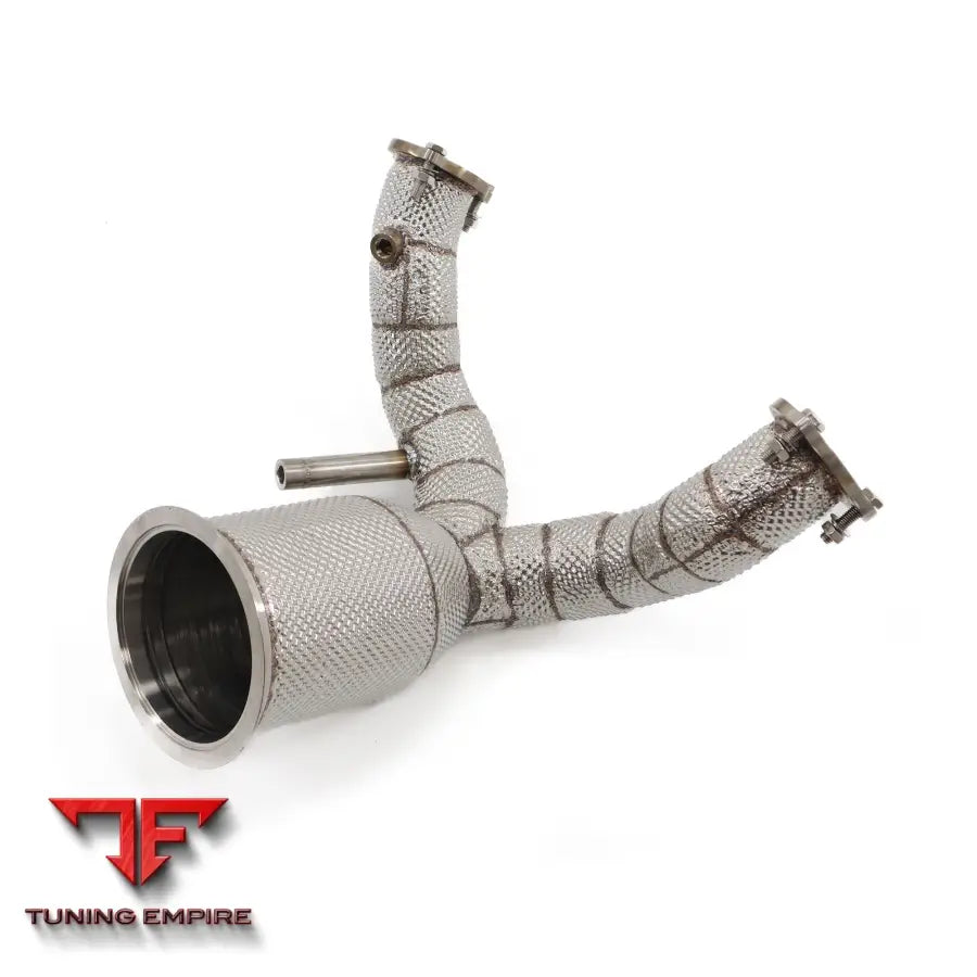 AUDI Q7 Q8 3.0T RAZOR EXHAUST DOWNPIPES WITH HEAT SHIELD PIPE
