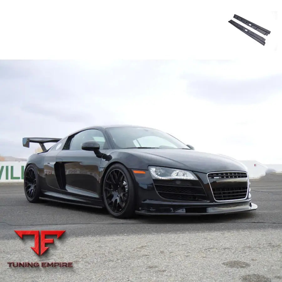AUDI R8 APR CARBON FIBER MATERIAL SIDE SKIRTS SIDE BUMPER EXTENSION BUMPER DIFFUSER LIPS