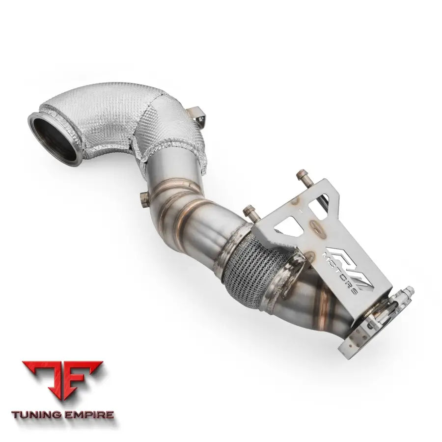 AUDI RS Q3 2.5 TFSI DOWNPIPE WITH HEAT SHIELD AND CATALYTIC CONVERTERS