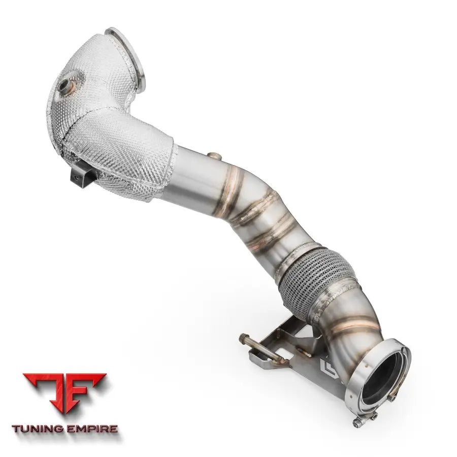 AUDI RS3 8Y 2.5 TFSI DOWNPIPE WITH HEAT SHIELD AND CATALYTIC CONVERTERS