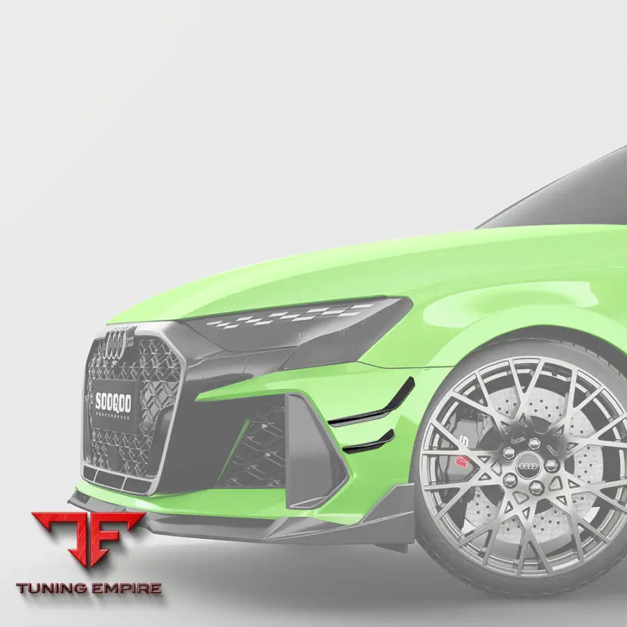 AUDI RS3 8Y FACELIFT FRONT CANARDS IN PREPREG CARBON FIBRE - Carbon Fibre Parts