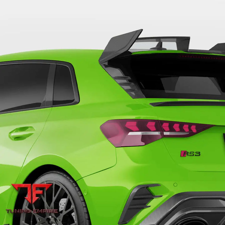 AUDI RS3 8Y REAR WINDOW FINS IN PREPREG CARBON FIBRE - Carbon Fibre Parts