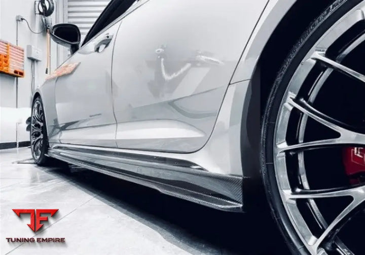 AUDI RS4 A4 AVANT B9 2018-2020 CARBON FIBER SIDE SKIRTS