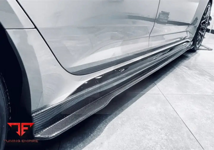 AUDI RS4 A4 AVANT B9 2018-2020 CARBON FIBER SIDE SKIRTS