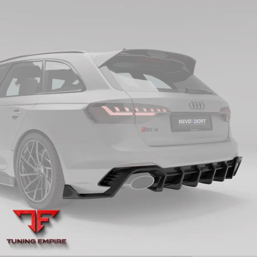 AUDI RS4 B9.5 FACELIFT CARBON FIBER REAR DIFFUSER - Body Kit