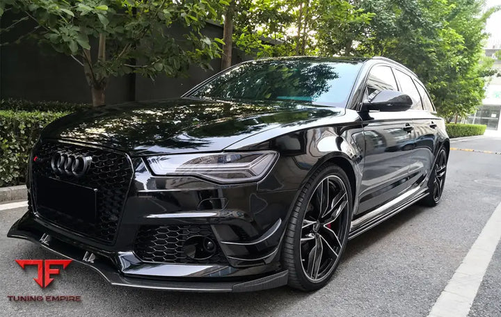 Audi Rs6 Avant Bs Style Carbon Fiber Front Bumper Canards