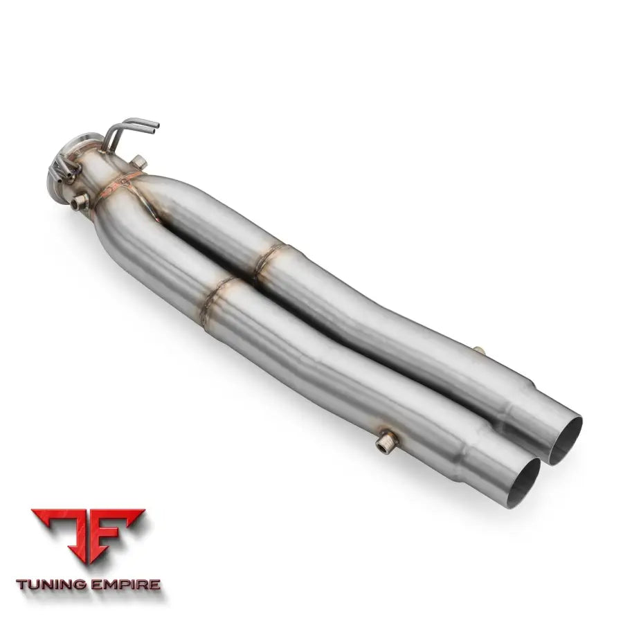 audi rsq3 2.5 tfsi downpipe with heat-shield