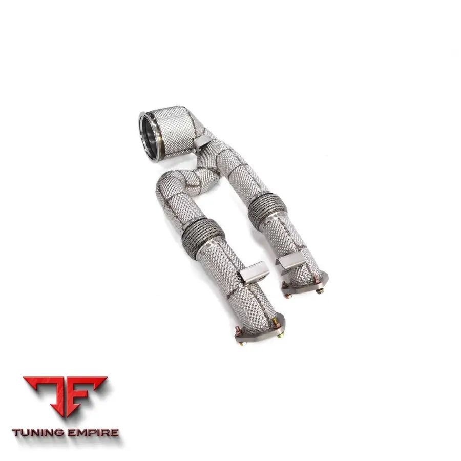 AUDI RSQ3 MK1 RAZOR EXHAUST DOWNPIPES WITH HEAT SHIELD PIPE