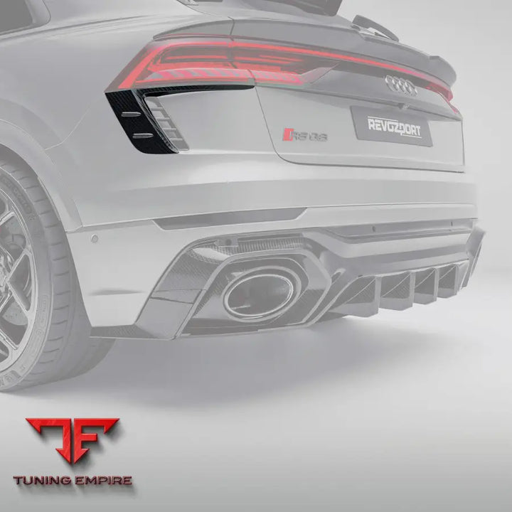 AUDI RSQ8 PRE-LCI CARBON FIBER REAR BUMPER CANARDS
