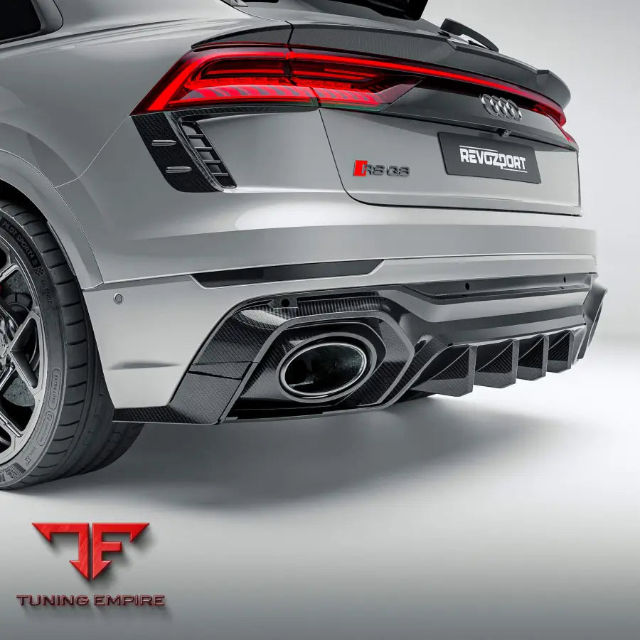 AUDI RSQ8 PRE-LCI CARBON FIBER REAR BUMPER CANARDS