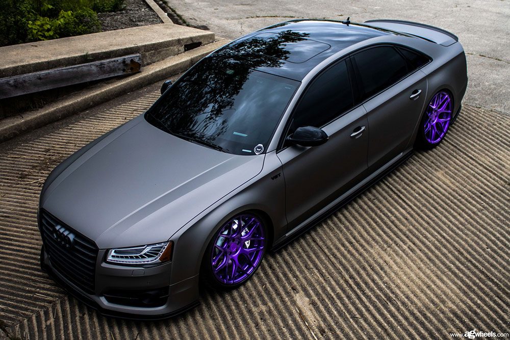 AUDI S8 on custom forged wheels