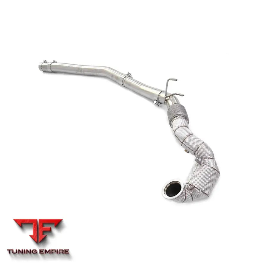 AUDI TT MK3 2.0T STAINLESS STEEL RAZOR DOWNPIPE WITH HEAT SHIELD