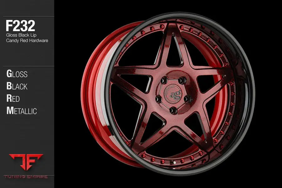AVANT GARDE AG F232 - GLOSS BLACK RED METALLIC