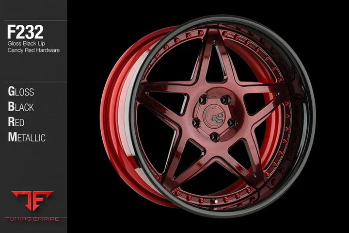 AVANT GARDE AG F232 - GLOSS BLACK RED METALLIC