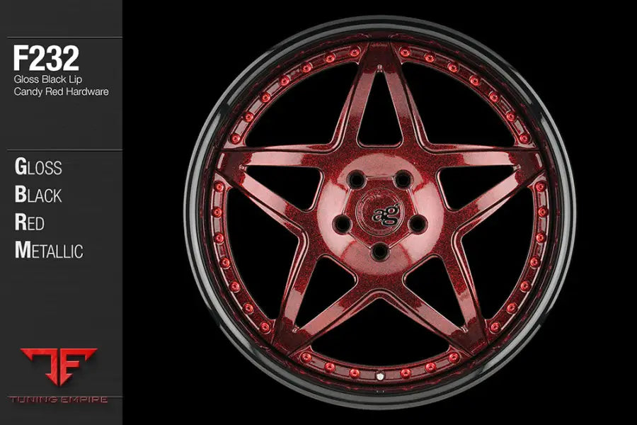 AVANT GARDE AG F232 - GLOSS BLACK RED METALLIC