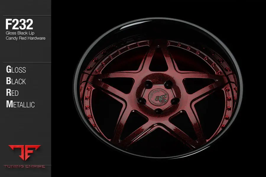 AVANT GARDE AG F232 - GLOSS BLACK RED METALLIC