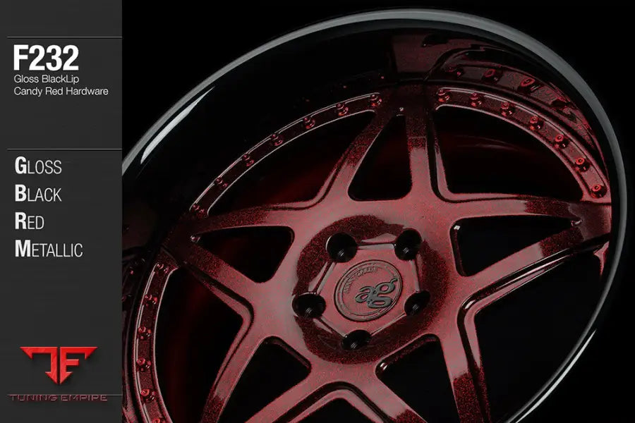 AVANT GARDE AG F232 - GLOSS BLACK RED METALLIC