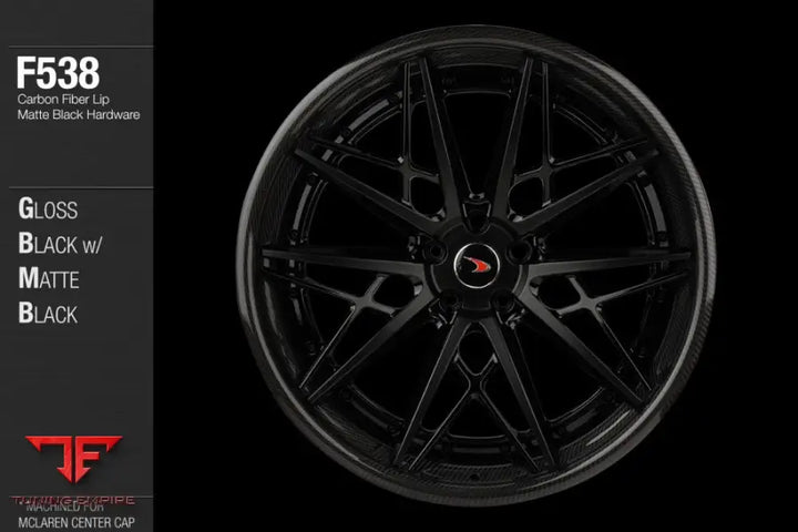 AVANT GARDE AG F538 - GLOSS BLACK W/ MATTE BLACK FACE