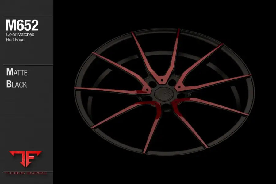 AVANT GARDE AG M652 - MATTE BLACK W/ COLOR MATCH RED FACE