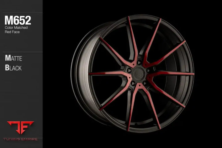 AVANT GARDE AG M652 - MATTE BLACK W/ COLOR MATCH RED FACE
