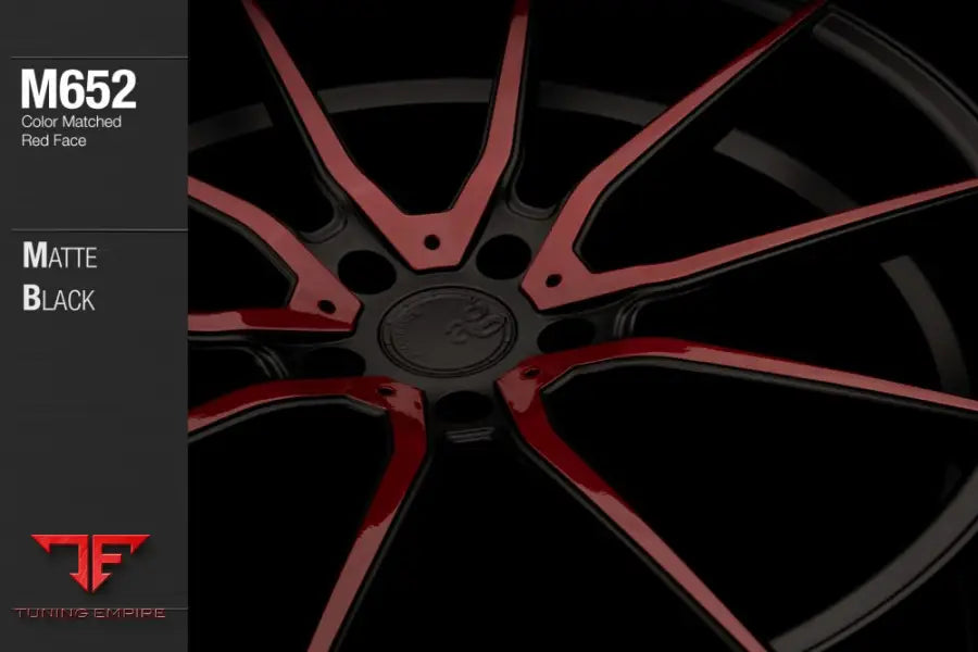 AVANT GARDE AG M652 - MATTE BLACK W/ COLOR MATCH RED FACE
