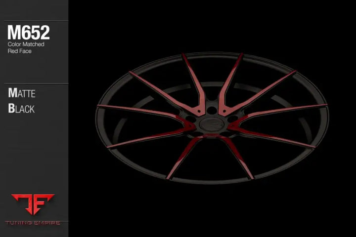 AVANT GARDE AG M652 - MATTE BLACK W/ COLOR MATCH RED FACE