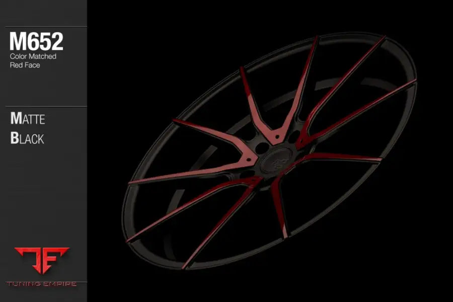 AVANT GARDE AG M652 - MATTE BLACK W/ COLOR MATCH RED FACE