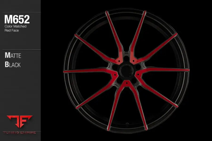 AVANT GARDE AG M652 - MATTE BLACK W/ COLOR MATCH RED FACE