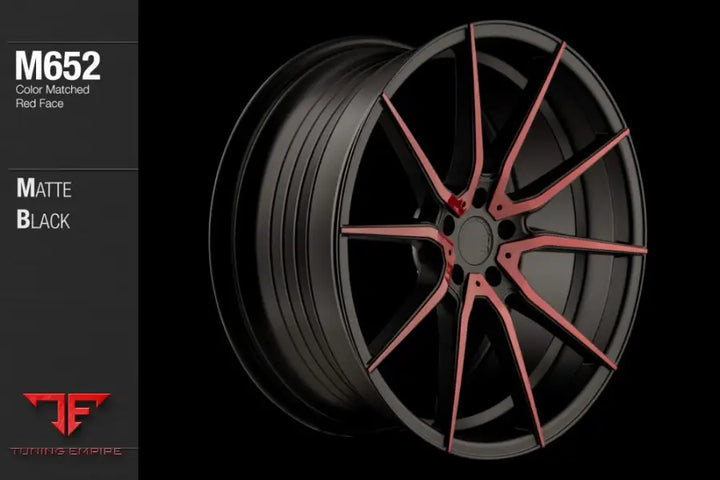 AVANT GARDE AG M652 - MATTE BLACK W/ COLOR MATCH RED FACE