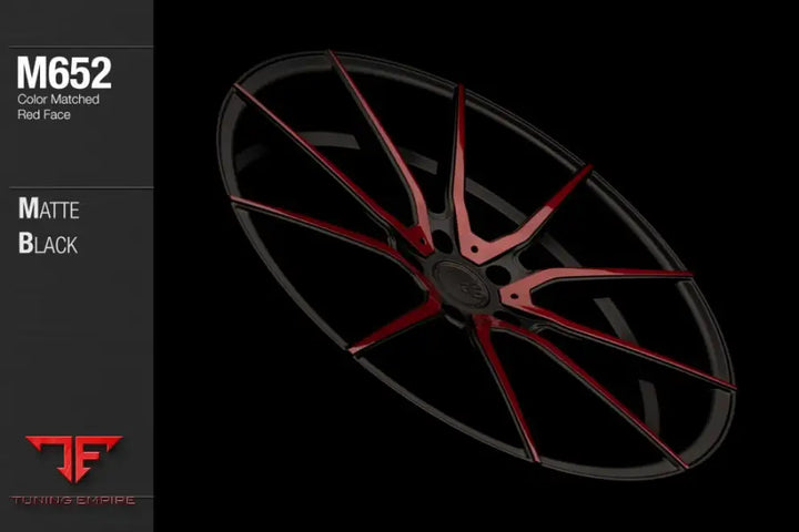 AVANT GARDE AG M652 - MATTE BLACK W/ COLOR MATCH RED FACE