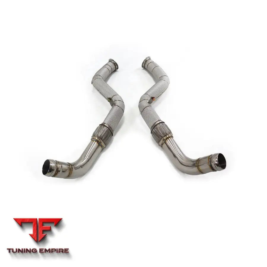 BENTLEY CONTINENTAL GT 6.0T STAINLESS STEEL RAZOR EXHAUST DOWNPIPE WITH HEAT SHIELD