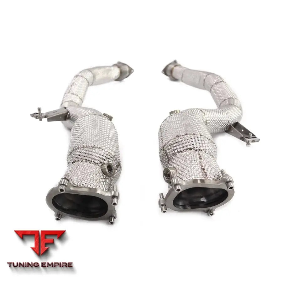 BENTLEY CONTINENTAL GT MK2 W12 6.0T STAINLESS STEEL RAZOR EXHAUST DOWNPIPE WITH HEAT SHIELD