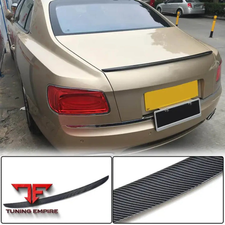 BENTLEY FLYING SPUR W12 CARBON FIBER REAR TRUNK SPOILER BOOT WING LIP 2013-2019Y